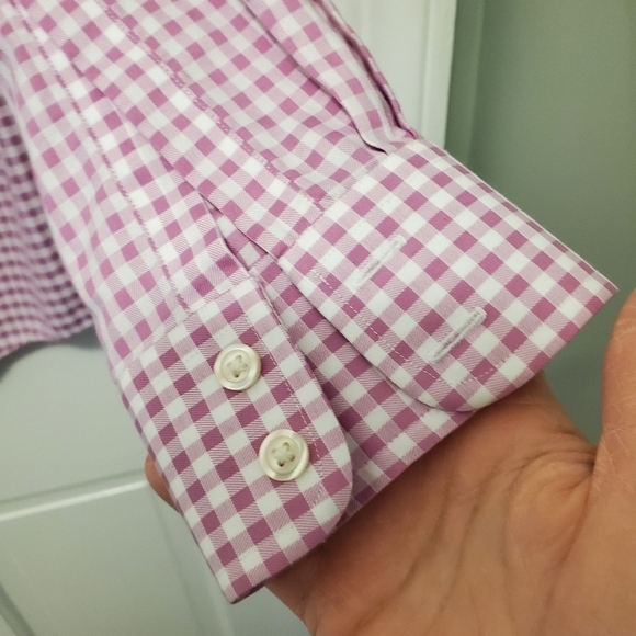 EC Charles Tyrwhitt Plaid Button Front Shirt Business/Casual Non-Iron 15 1/2-34 - Picture 4 of 4